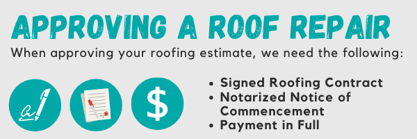 approving a roof repair 